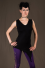 T30- Top in Viscose-lycra with assymetric down peaks, linked backless and linked open sides