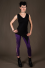 T30- Top in Viscose-lycra with assymetric down peaks, linked backless and linked open sides