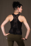 T62 - Top in Cotton-lycra with sport cut, front lace and backless lace