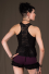 T62 - Top in Cotton-lycra with sport cut, front lace and backless lace