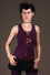 T62 - Top in Cotton-lycra with sport cut, front lace and backless lace