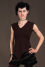 T19 - Top in Cotton-lycra with down front peak and cutting backless