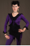 T4 - Top in Viscose-lycra with sleeves, peak hood, peak back and crumpled lace