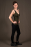 T51 - Top in Viscose-lycra with open knotted low-cut neckline, linked backless and knotted open sides