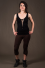 T51 - Top in Viscose-lycra with open knotted low-cut neckline, linked backless and knotted open sides