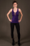 T51 - Top in Viscose-lycra with open knotted low-cut neckline, linked backless and knotted open sides