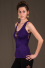 T51 - Top in Viscose-lycra with open knotted low-cut neckline, linked backless and knotted open sides