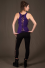 T51 - Top in Viscose-lycra with open knotted low-cut neckline, linked backless and knotted open sides