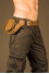 Classic Money Leather Pockets Belt Pouch Clear Brown