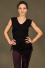 T29 - Top in Cotton-lycra with assymetric down peaks, cutting backless and linked open sides